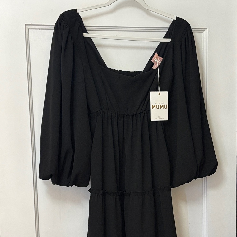 Show Me Your MuMu Black Long Sleeve Dress